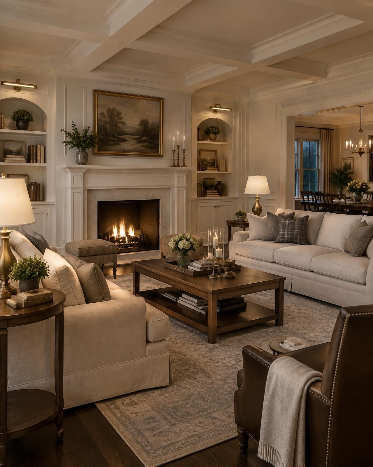 Luxury interior at night